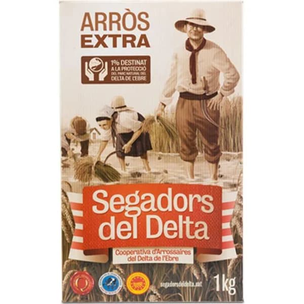 Arroz Redondo Extra SEGADORS DEL DELTA, caja 1 kg - 1 kg - Imagen del producto en Findit