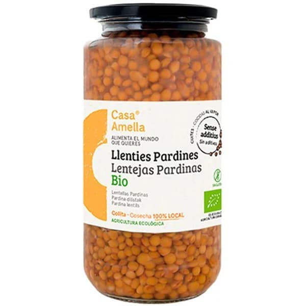 Lenteja Pardina Cocida Bio CASA AMELLA, frasco 540 g - 0.54 kg - Imagen del producto en Findit