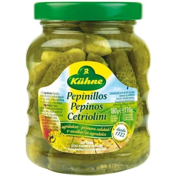 Pepinillo Cornichons KHUNE, frasco 180 g - 0.18 kg - Imagen del producto en Findit