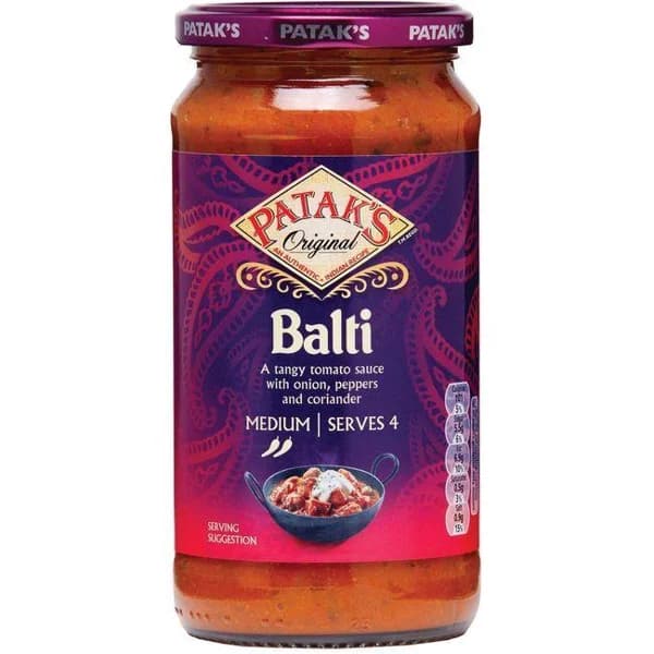 Salsa Balti Medium PATAK`S, frasco 450 g - 0.45 kg - Imagen del producto en Findit
