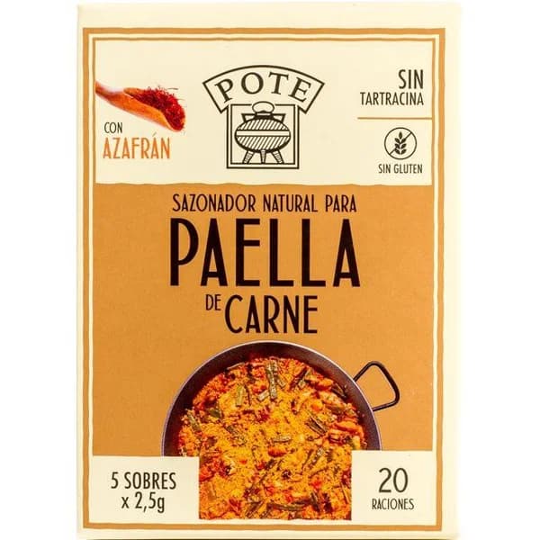 Sazonador paella carne POTE, 12,5 gramos - 12.5 ud - Imagen del producto en Findit