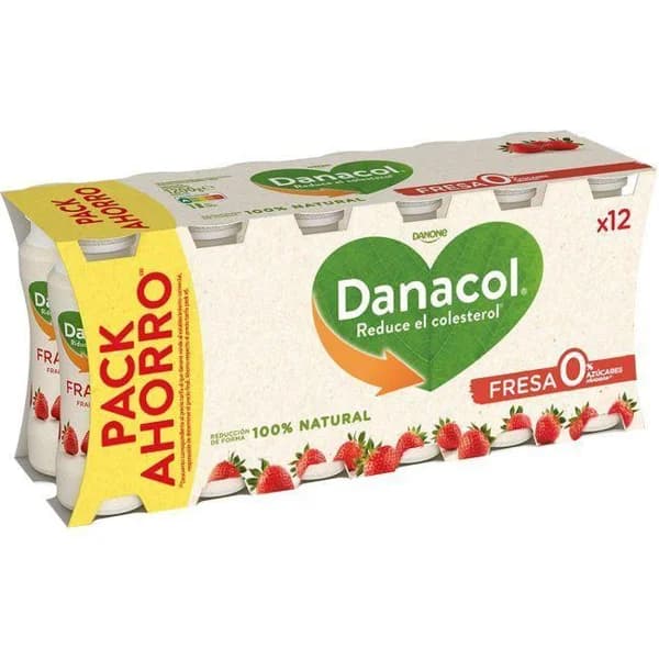 Yogur para beber sabor fresa DANACOL, pack 12x100 ml - 1 ud - Imagen del producto en Findit