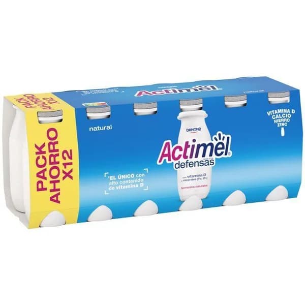 Yogur para beber natural ACTIMEL, pack 12x100 ml - 1 ud - Imagen del producto en Findit