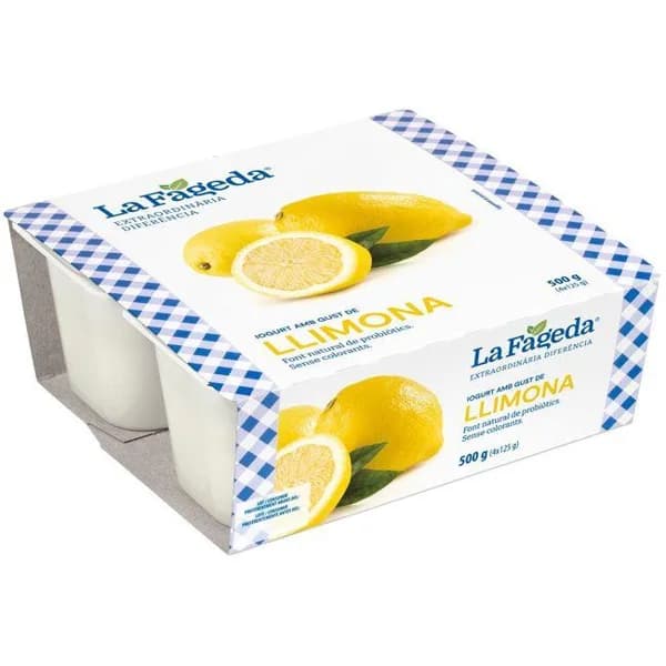 Yogur sabor limón LA FAGEDA, pack 4x125 g - 0.5 kg - Imagen del producto en Findit