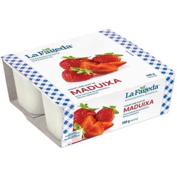 Yogur Maduixa LA FAGEDA, pack 4x125 g - 0.5 kg - Imagen del producto en Findit