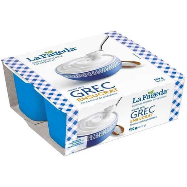 Yogur griego azucarado LA FAGEDA, pack 4x125 g - 0.5 kg - Imagen del producto en Findit