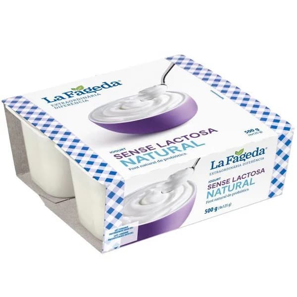 Yogurt natural sin lactosa LA FAGEDA, 125 g - 0.5 kg - Imagen del producto en Findit