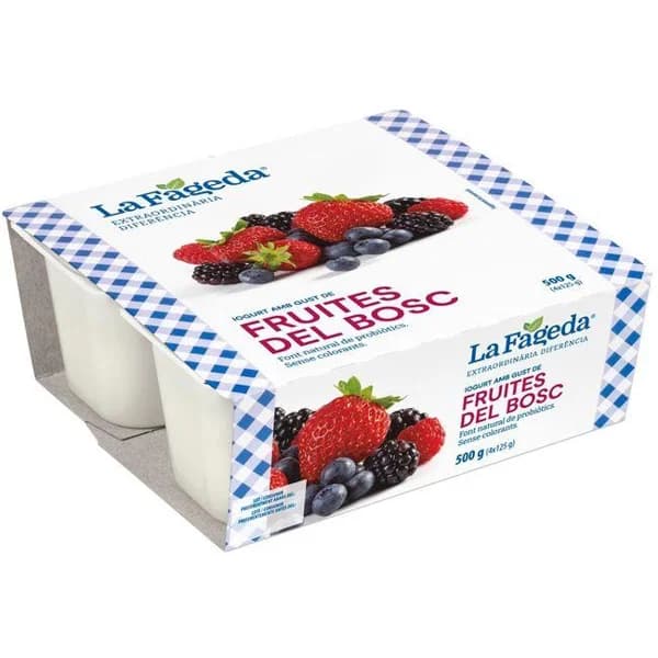 Yogur frutas del bosque LA FAGEDA, pack 4x125 g - 1 ud - Imagen del producto en Findit