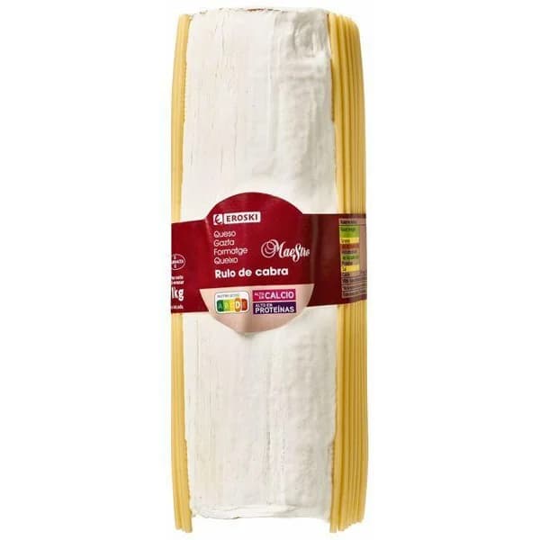 Rulo de cabra EROSKI MAESTRO, al corte, compra mínima 100 g - 0.1 kg - Imagen del producto en Findit