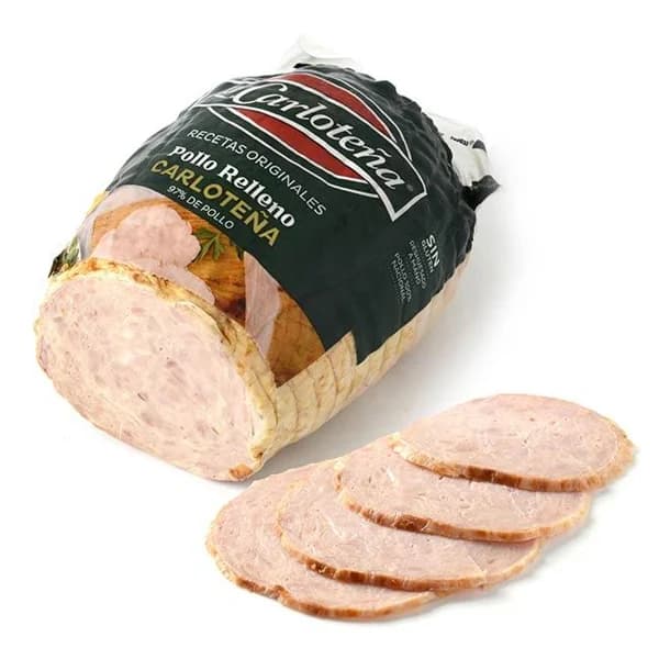 Pollo relleno al horno LA CARLOTEÑA, al corte, compra mínima 100 g - 0.1 kg - Imagen del producto en Findit