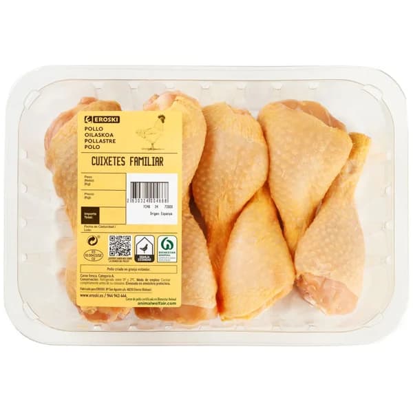 Jamoncito de pollo envase familiar EROSKI, bandeja aprox. 800 g - 0.8 kg - Imagen del producto en Findit