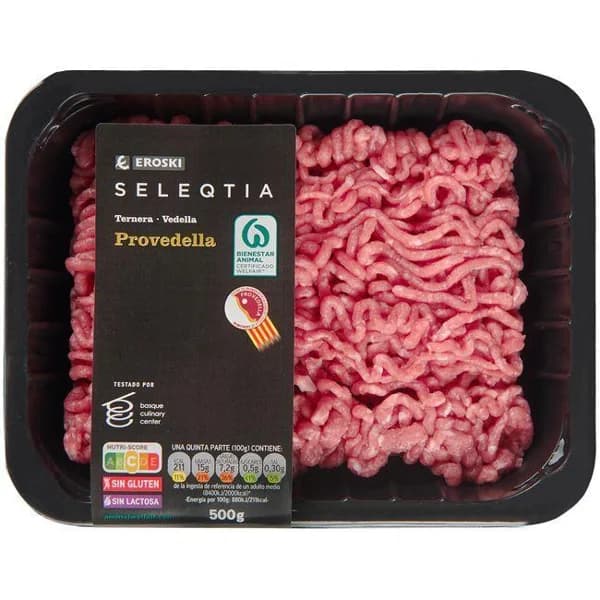 Picada de ternera EROSKI SELEQTIA, bandeja 500 g - 0.5 kg - Imagen del producto en Findit