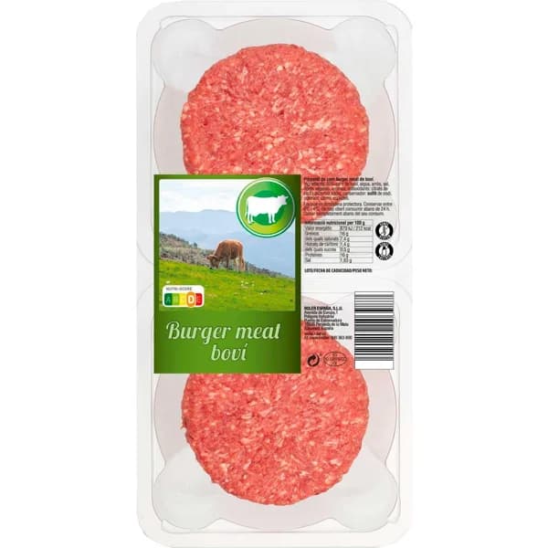 Burguer meat vacuno, 6 uds., bandeja 480 g - 0.48 kg - Imagen del producto en Findit