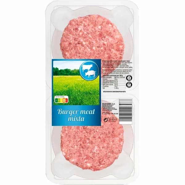 Burguer meat mixta, 6 uds, bandeja 480 g - 0.48 kg - Imagen del producto en Findit