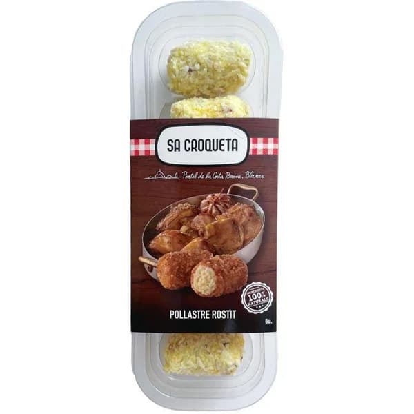 Croqueta de pollo asado SA CROQUETA, bandeja 168 g - 0.17 kg - Imagen del producto en Findit