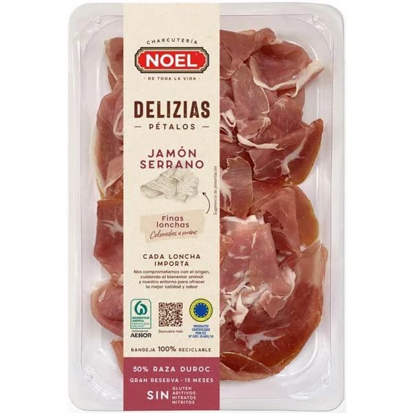 Petalos de jamón serrano NOEL, 90g - 0.09 kg - Imagen del producto en Findit