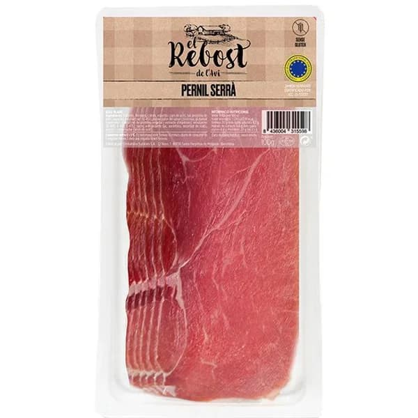 Jamón serrano lonchas EL REBOST DE L'AVI, 100 g - 0.1 kg - Imagen del producto en Findit