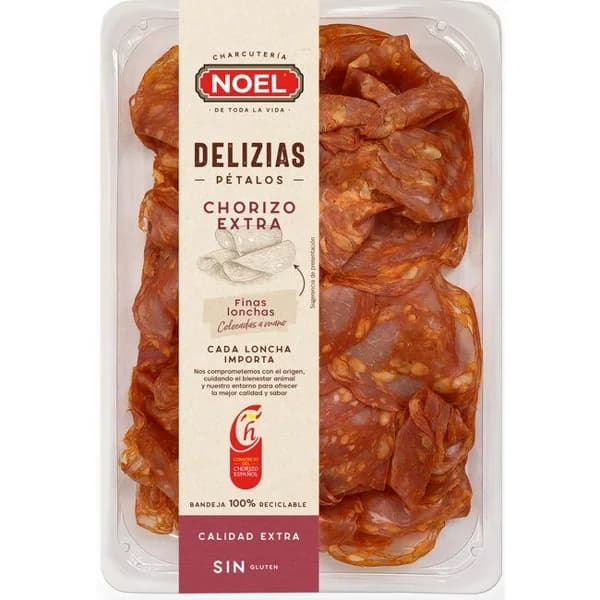 Petalos de chorizo extra NOEL, 90g - 0.09 kg - Imagen del producto en Findit