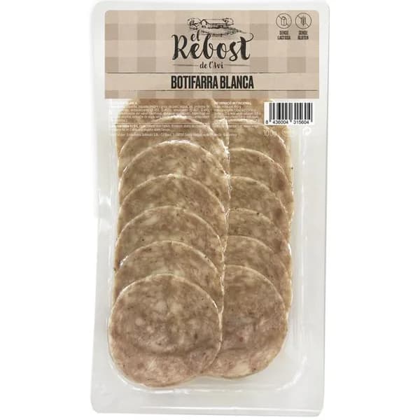 Butifarra blanca loncheada EL REBOST DE L'AVI 100Gr - 0.1 kg - Imagen del producto en Findit