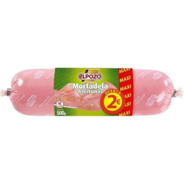 Mortadela de aceitunas ELPOZO, pieza 500 g - 0.5 kg - Imagen del producto en Findit