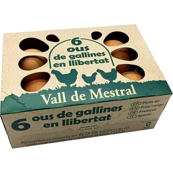Huevo fresco L campero vall mestral ROIG, cartón 6 uds. - 1 ud - Imagen del producto en Findit