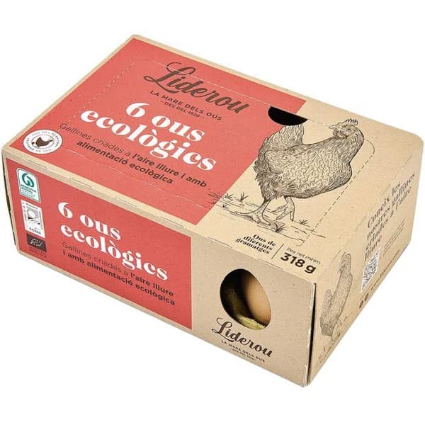 Huevo ecológico L/M LIDEROU, 6 uds - 6 ud - Imagen del producto en Findit