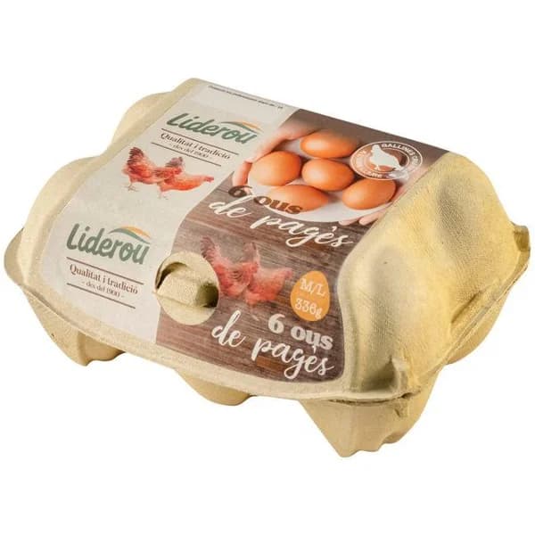Huevos camperol M/L LIDEROU, cartón 6 uds. - 1 ud - Imagen del producto en Findit