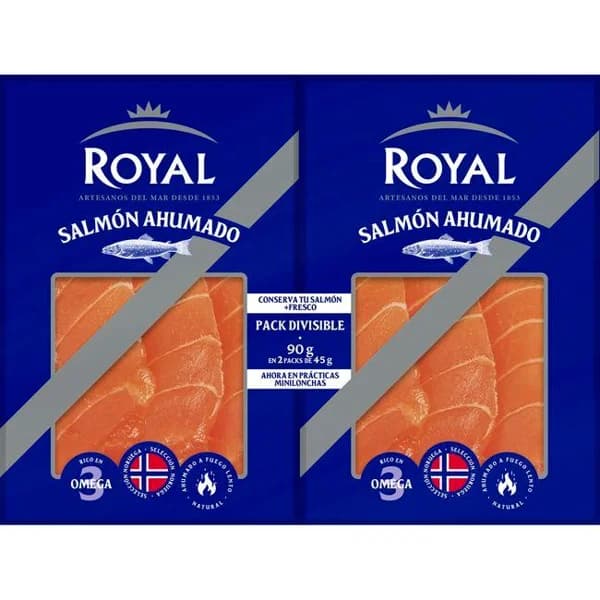 Salmón ahumado ROYAL, pack 2x45 g - 0.09 kg - Imagen del producto en Findit