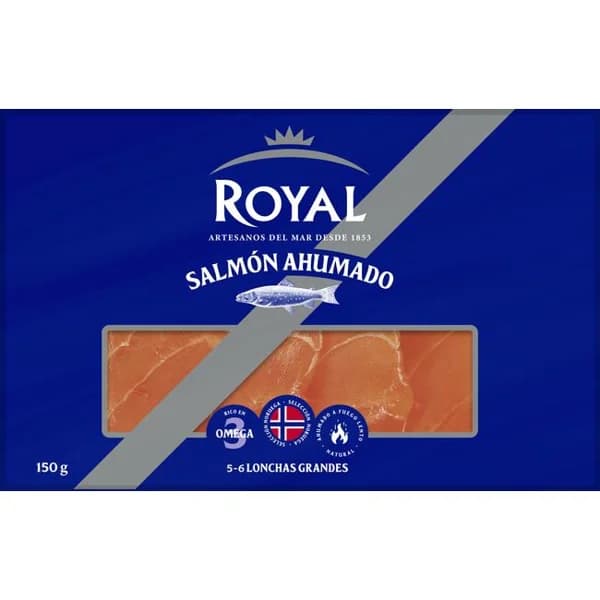 Salmón ahumado ROYAL, bandeja 150 g - 0.15 kg - Imagen del producto en Findit