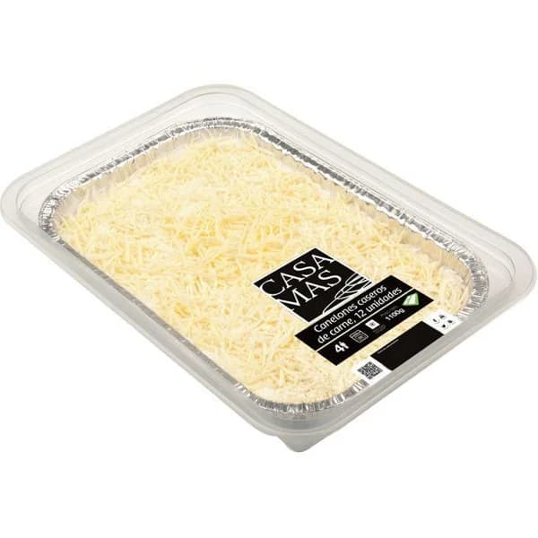 Canelones caseros de carne CASA MAS, 12 uds, bandeja 1,1 kg - 1.1 kg - Imagen del producto en Findit