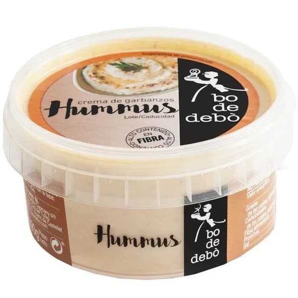 Hummus BO DE DEBO, tarrina 190 g - 0.19 kg - Imagen del producto en Findit