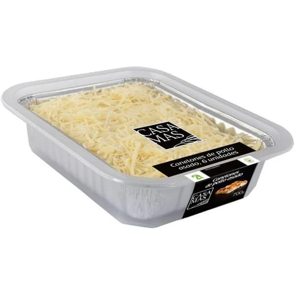 Canelones de pollo asado CASAMAS, 2 raciones, 700g - 0.7 kg - Imagen del producto en Findit