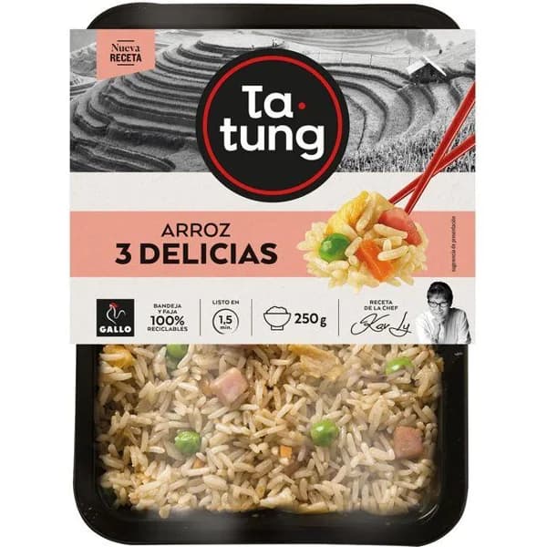 Arroz 3 delicias TA-TUNG, bandeja 250 g - 0.25 kg - Imagen del producto en Findit