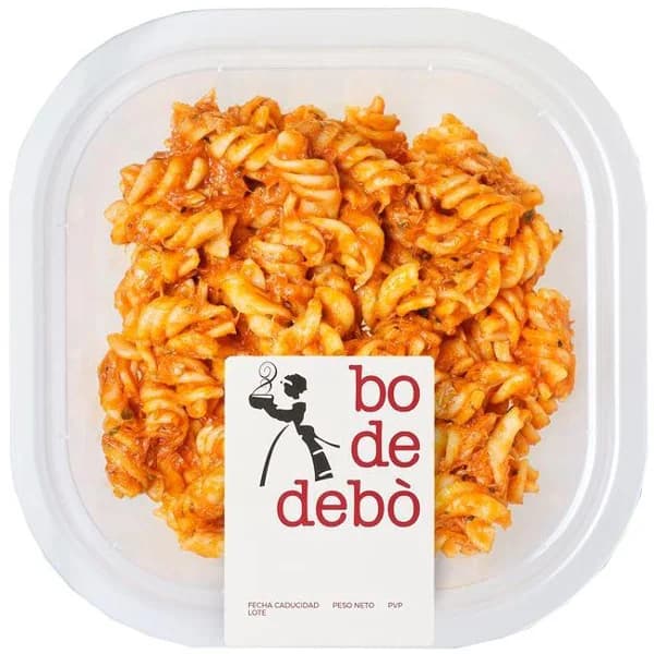 Fussili con tomate y atún BO DE DEBO, bandeja 280 g - 1 ud - Imagen del producto en Findit