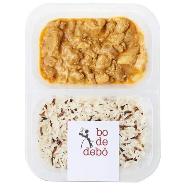Duo pollo al curry con arroz salvaje BO DE DEBO, 250 g - 1 ud - Imagen del producto en Findit