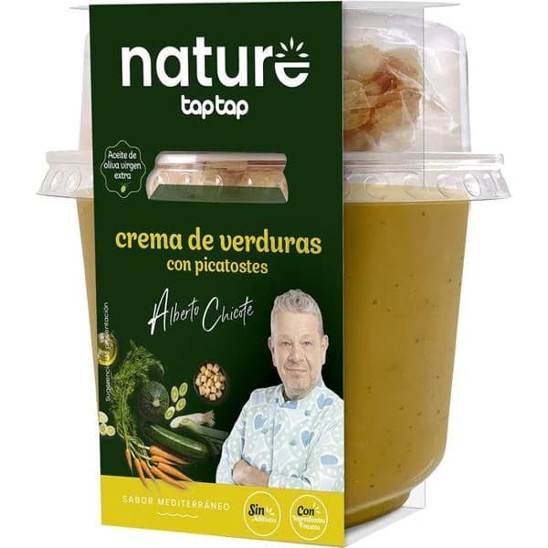 Crema de verduras con picatostes NATURE, tarrina 365 g - 0.37 kg - Imagen del producto en Findit
