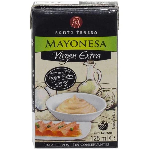 Mayonesa con aceite virgen extra SANTA TERESA, brik 125 ml - 0.12 l - Imagen del producto en Findit