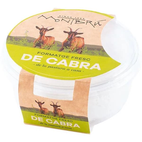 Queso fresco de cabra MONTBRU, tarrina 200 g - 0.2 kg - Imagen del producto en Findit