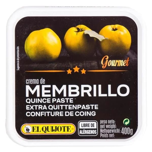 Crema de membrillo QUIJOTE, tarrina 400 g - 0.4 kg - Imagen del producto en Findit