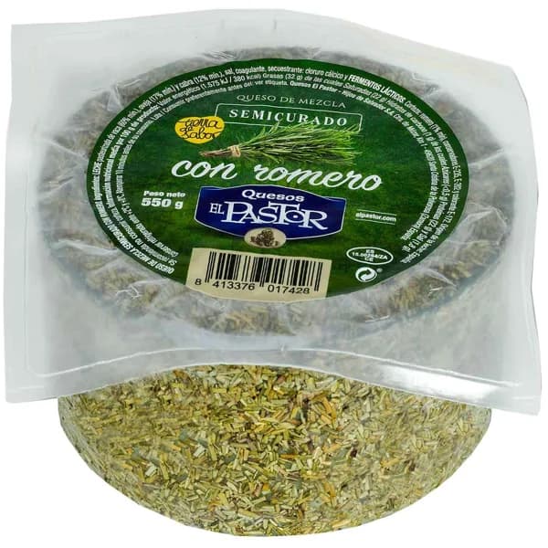 Queso mini semicurado con romero EL PASTOR, pieza 550 g - 1 ud - Imagen del producto en Findit