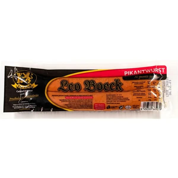 Pikanwurst LEO BOECK, paquete 2 uds 160 g - 0.16 kg - Imagen del producto en Findit