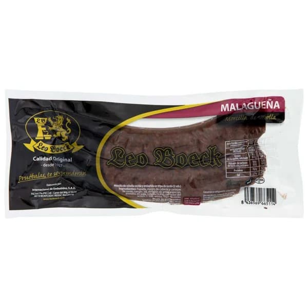 Frankfurt malagueña LEO BOECK, paquete 2uds  240 g - 0.24 kg - Imagen del producto en Findit