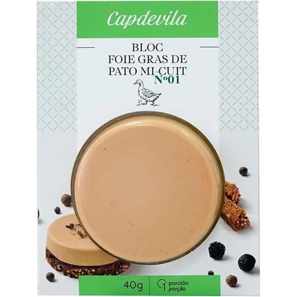 Bloc de foie gras de pato CAPDEVILA, blister 40 g - 0.04 kg - Imagen del producto en Findit
