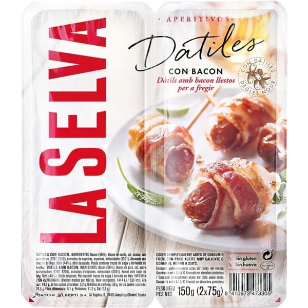 Dátil de bacón LA SELVA, sobre 150 g - 0.15 kg - Imagen del producto en Findit