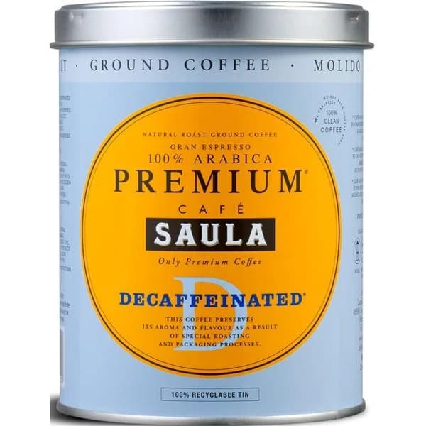 Café grand expresso premium descafeinado SAULA, 250 g - 0.25 kg - Imagen del producto en Findit