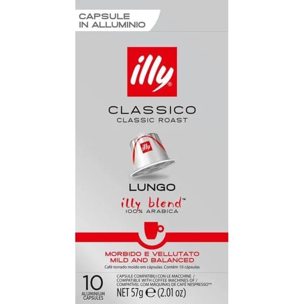 Café Lungo clásico compatible Nespresso ILLY, caja 10 uds - 10 ud - Imagen del producto en Findit