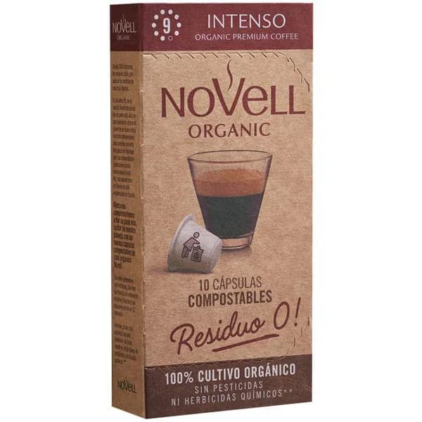 Café orgánico intenso compatible Nespresso NOVELL, caja 10 uds - 10 ud - Imagen del producto en Findit