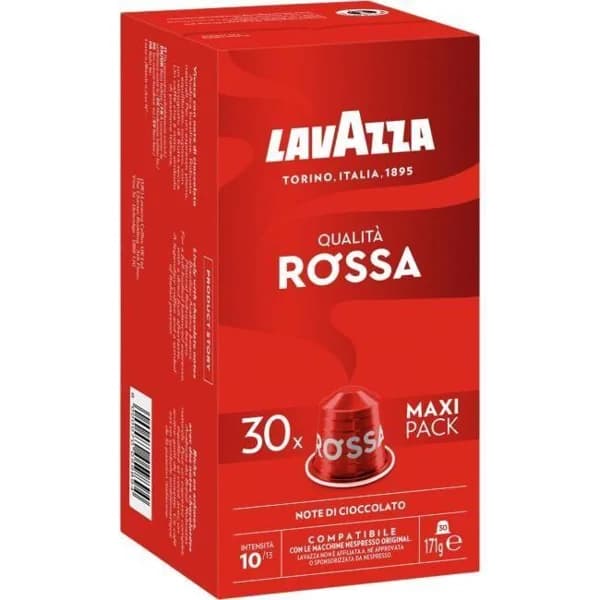 Café espresso qualita rossa comp. nespresso LAVAZZA, caja 30 uds - 30 ud - Imagen del producto en Findit