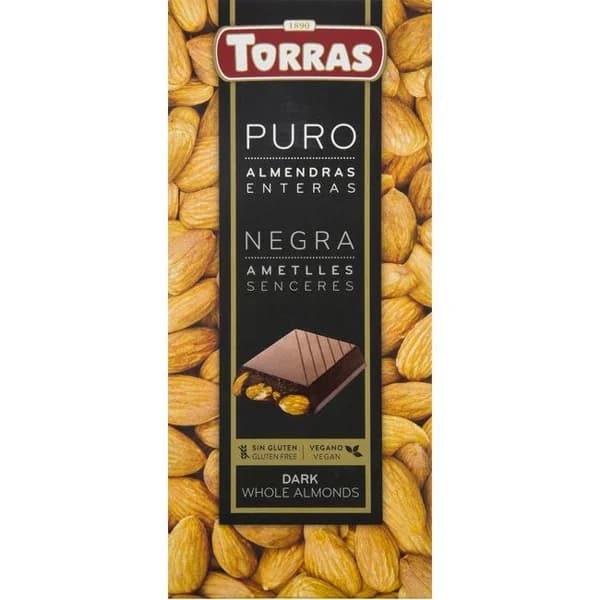 Chocolate negro con almendras enteras TORRAS 150g - 0.15 kg - Imagen del producto en Findit