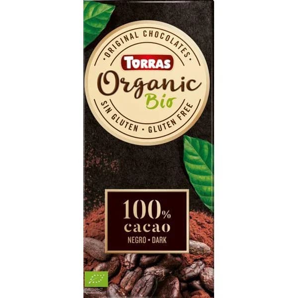 Chocolate bio 100% cacao criollo TORRAS, tableta 100 g - 0.1 kg - Imagen del producto en Findit